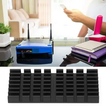 

10Pcs Heat Sink Black Aluminum Electrical Supplies for LED Printed Circuit Board 53x25x5mm Printed Circuit Board