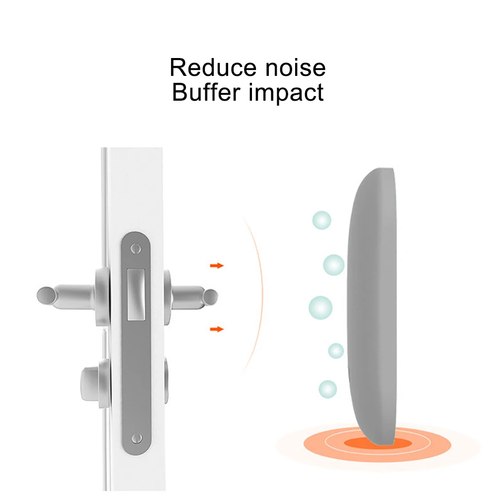 Silicone Door Handle Bumpers Self Adhesive Deurstopper Protection Porte Pad Shock Mute Blessing Square Wall Protector Pad silicone door stopper door stopper bumpers door stopper silicone rubber bumpers