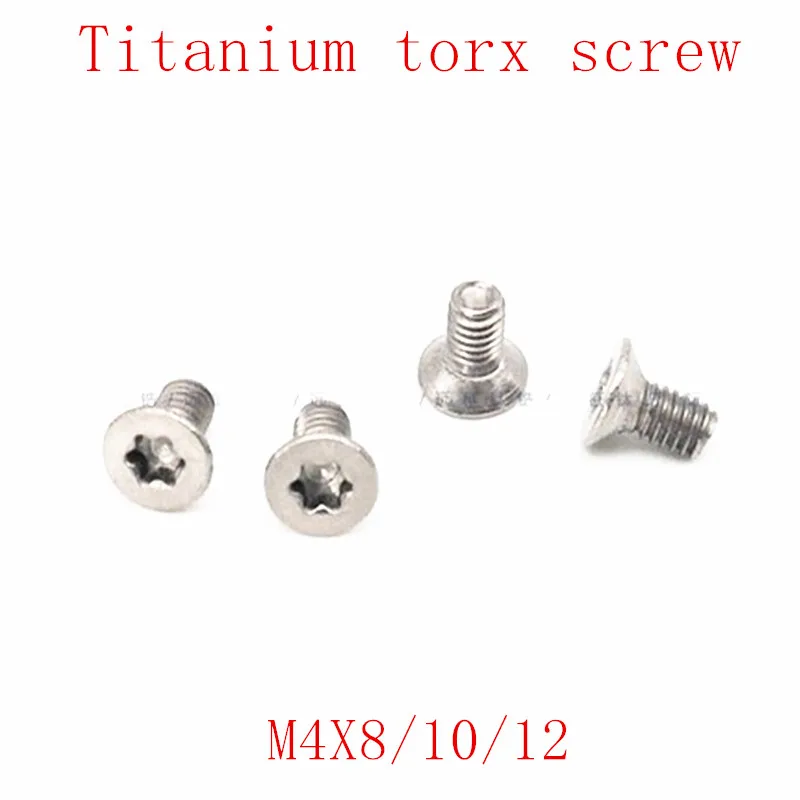 20 штук titanium винт M4x8/10/12 titanium torx винт с потайной головкой