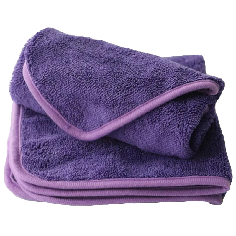 Purple Супер толстая ткань для чистки автомобиля из микрофибры, полировочное полотенце из микрофибры 40x40 см - Цвет: Purple