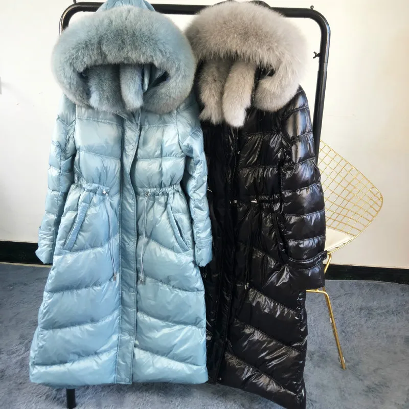

Fox Fur Collar Women's Down Jacket Autumn Winter Coat Female Jacket Korean White Duck Down Jackets for Women Clothes 2019 ZT3832