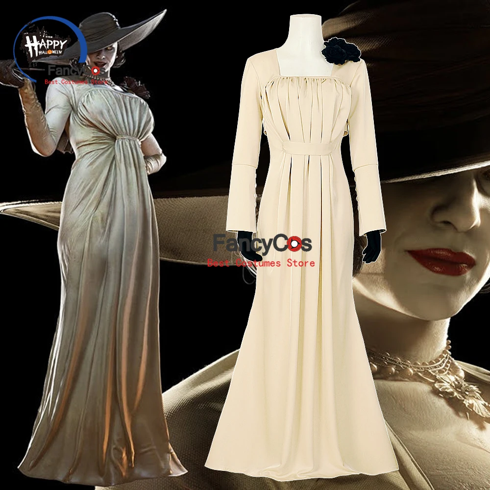 

Lady Dimitrescu Dress Village Vampire Lady Skirt Cosplay Costume Alcina Dimitrescu Dress Outfit Custom Made Adult Kid XS-2XL