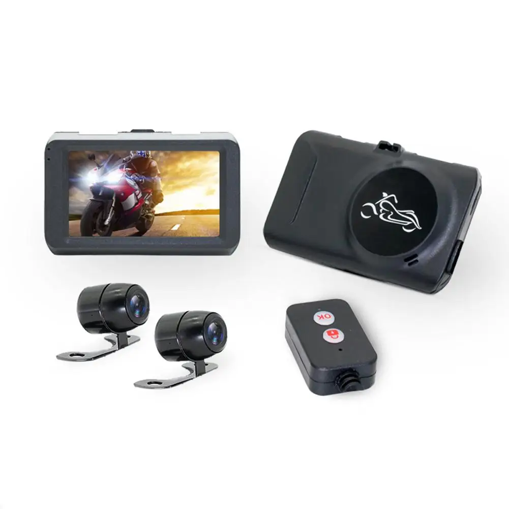 

Universal Motorcycle 3.0 HD Driving Recorder Front and Rear Waterproof Dual Lens Dashcam Motorcycle Recorder Motorcycle Dash Cam