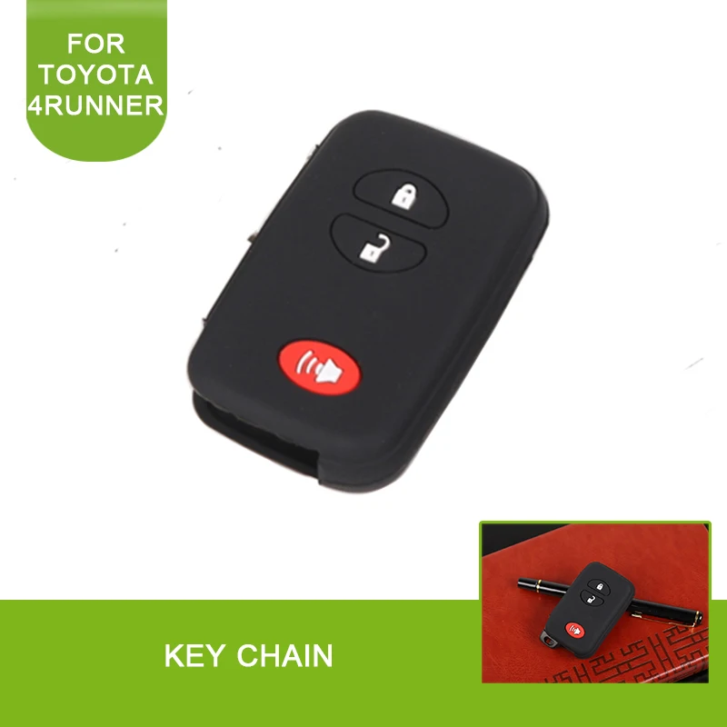 

For Toyota 4Runner 2010 up LIMITED Key Cover Smart Key Chain Key Case Shell Rubber Buttons Holder Bag Car Interior Accessories