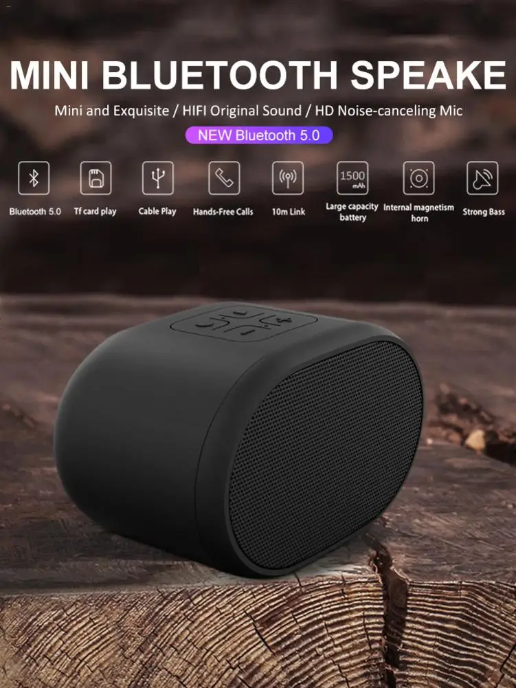 Беспроводной Bluetooth портативный мини аудио TWS сабвуфер с tf-картой
