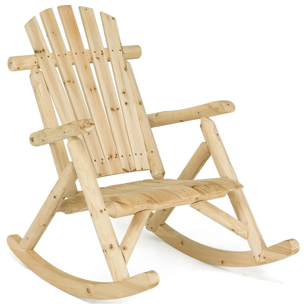 Costway Wood Single Porch Rocker Lounge Patio Rocking Chair Outdoor Chair Patio Furniture Op3890 Aliexpress
