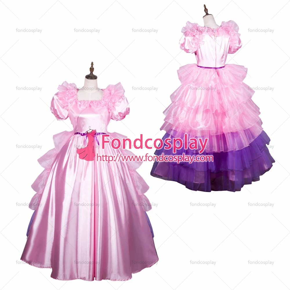 lockable sissy maid satin full long dress cross dressers tailor-maid 00