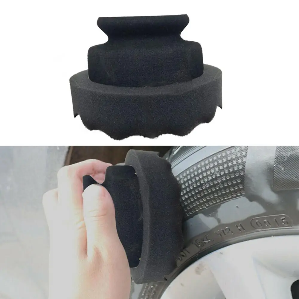Werst 1PCS Wave Type Tire Dressing Tools Hex Grip Applicator Handheld Tire Waxing Sponge