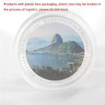 

Brazil 2016 Rio Olympic Games Sugarloaf Mountain Silver Plate Commemorative Coin H4GD