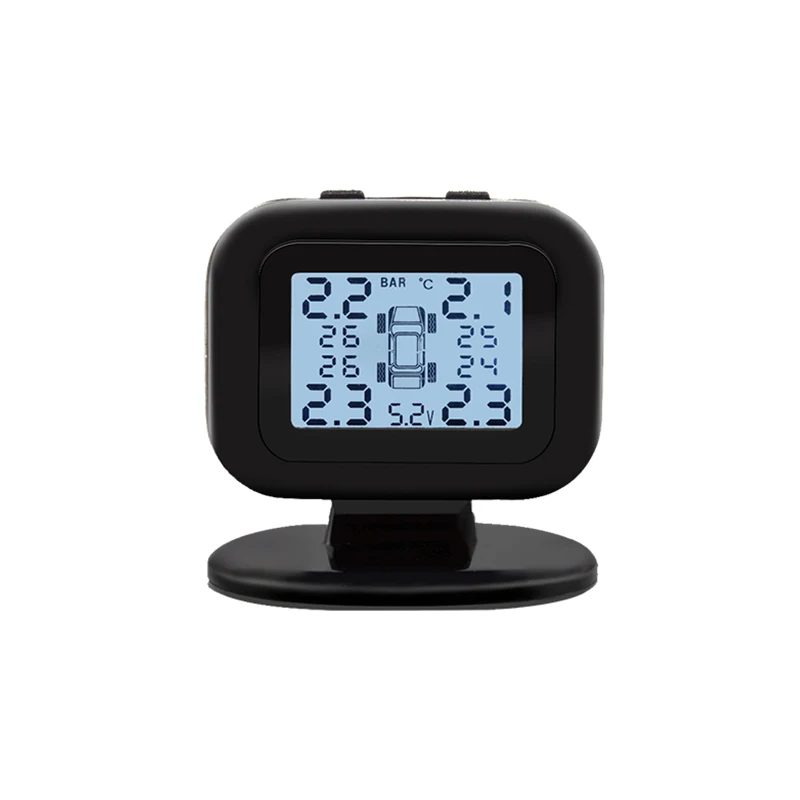 Система контроля давления в автомобильных шинах TPMS цифровой дисплей usb зарядка регулируемый экран CSL88