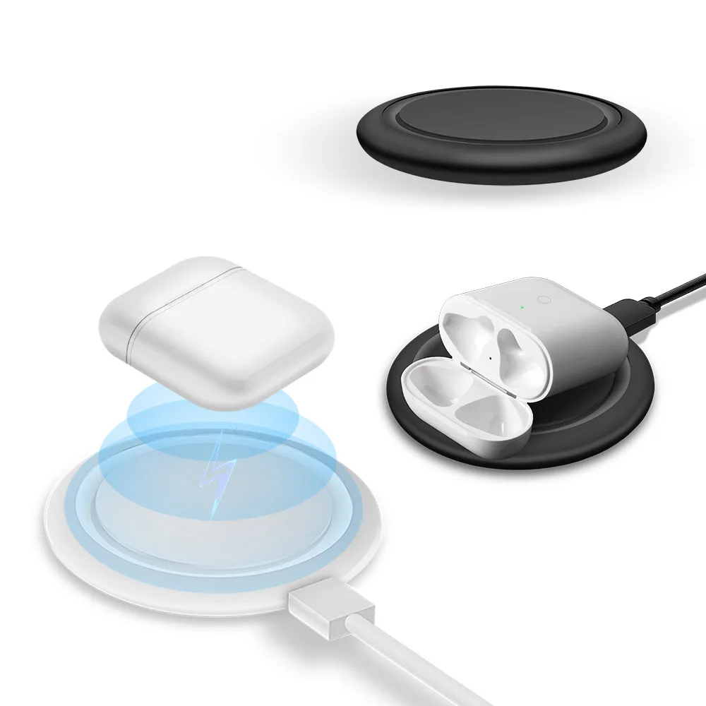FDGAO Bluetooth наушники Qi Беспроводное зарядное устройство для Apple AirPods 2 Pro samsung Galaxy Buds гарнитура зарядная док-станция