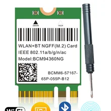 Dual Band 1200Mbps BCM94360NG WiFi Card For MacOS Hackintosh 802.11ac Bluetooth 4.0 Wireless Adapter Network Lan Card WIN7/8/10