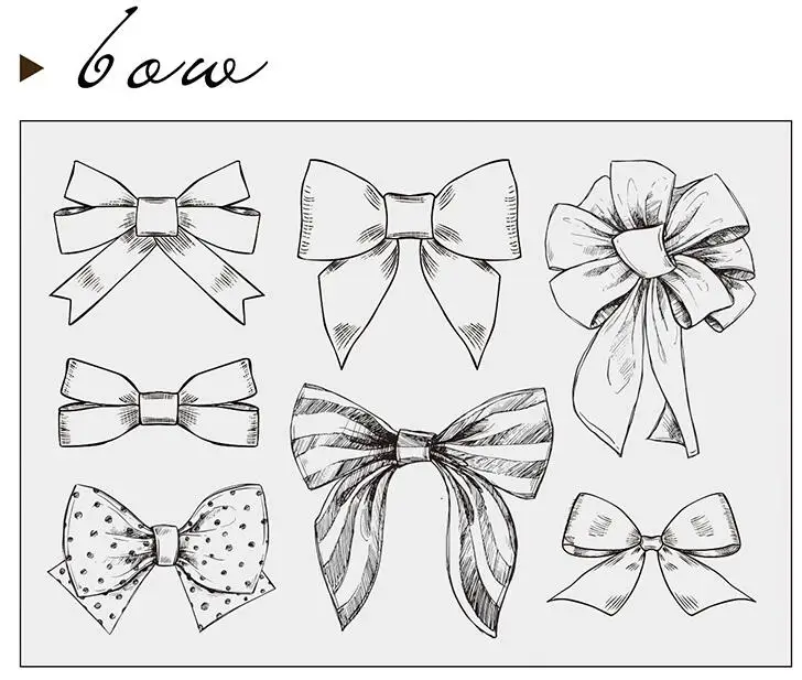 bow-knot Transparent Clear Silicone Stamp Seal for DIY scrapbooking photo album Decorative clear stamp A1289 clear stamps clear rubber stamps