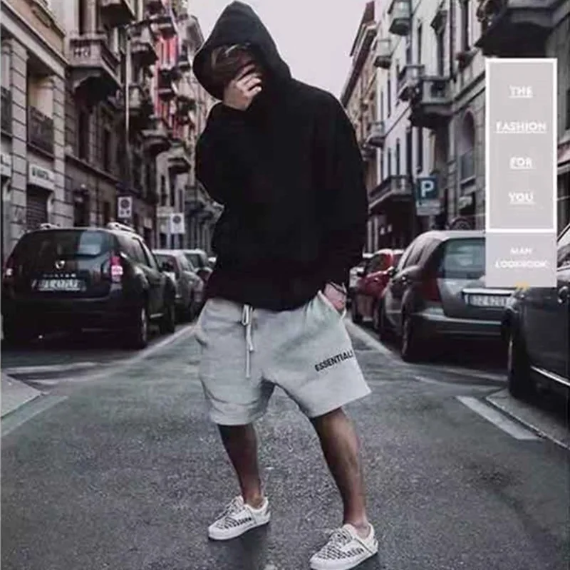 

Essentials Double Line Men's Trendy Loose Hanging Crotch Sports Leisure Ins Popular Men Shorts Sport Casual Shorts