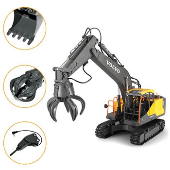 

3-In-1 2.4G Remote Control Construction Toy Excavator Navvy Engineering Truck Model Electric Toys For Kids Educational Toys Gift