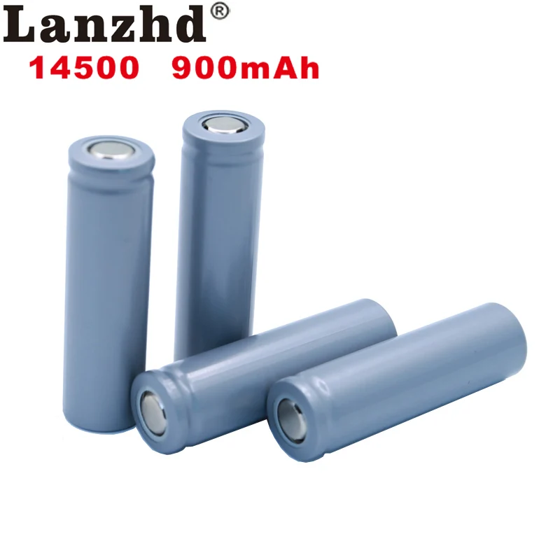 4 шт. 14500 900mAh 3,7 V литий-ионные аккумуляторы AA батарея 14500 литиевая батарея для светодиодных фонарей, налобный фонарь, мышь