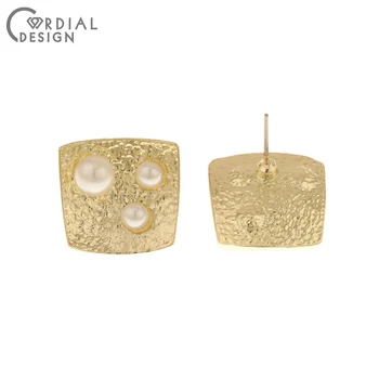 

Cordial Design 50Pcs 17*17MM Jewelry Accessories/DIY Making/Imitation Pearl/Hand Made/Jewelry Findings & Component/Earrings Stud
