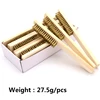 1pcs Wood Handle Brass Wire Copper Brush for Industrial Devices Surface/Inner Polishing Grinding Cleaning 6x16 Row Brushes 4