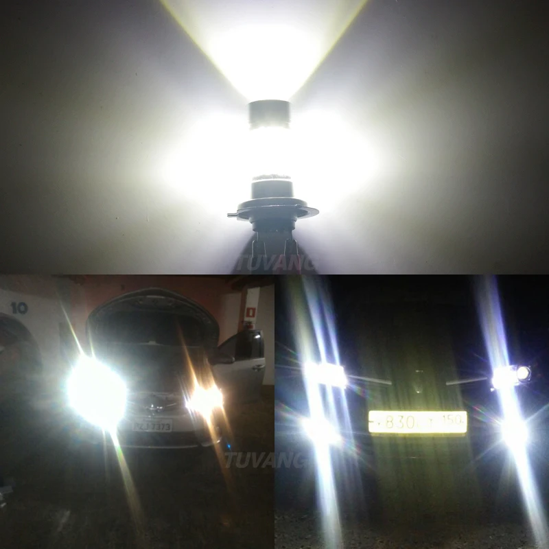 2x H7 9006 HB4 9005 HB3 H8 H11 Автомобильный светодиодный свет 100W лампы Cree чип XBD DRL Габаритные огни противотуманки лампочка