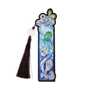 

5D DIY Special Shaped Diamond Painting Leather Bookmark Book Mark Embroidery Art