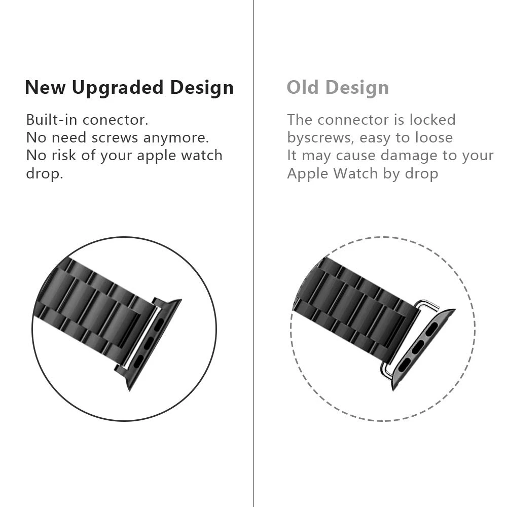 Браслет из нержавеющей стали для apple watch band 44 мм ремешок Iwatch series 5 4 3 2 1 Аксессуары 42