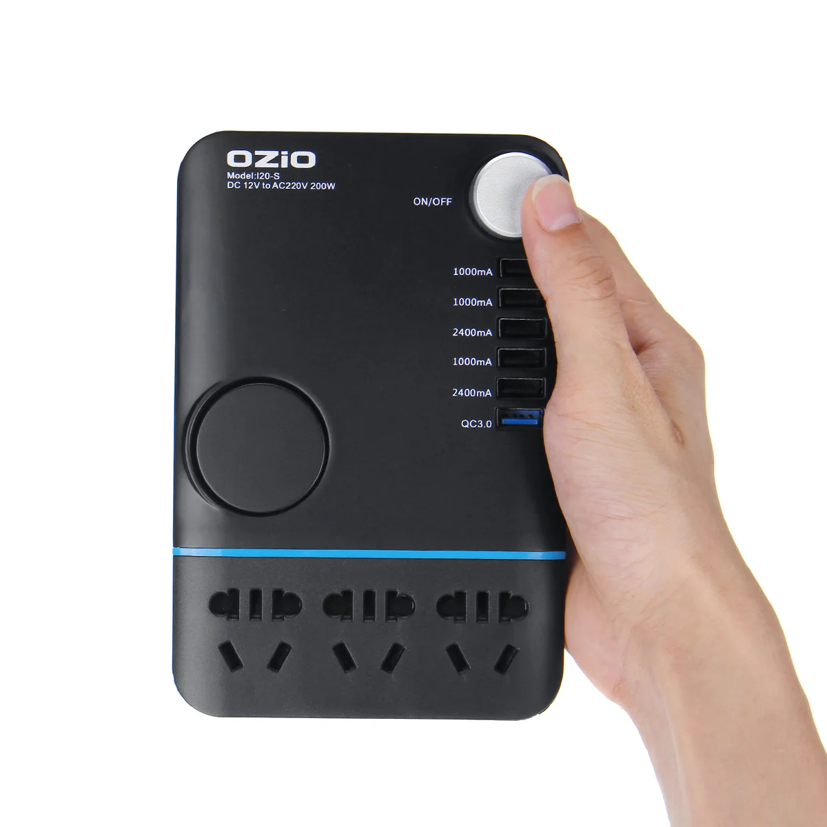 Ozio 200W автомобильный инвертор для прикуривателя DC 12V To AC 220V преобразователь, зарядное устройство, адаптер трансформатор Зажигалка Разъем USB выход