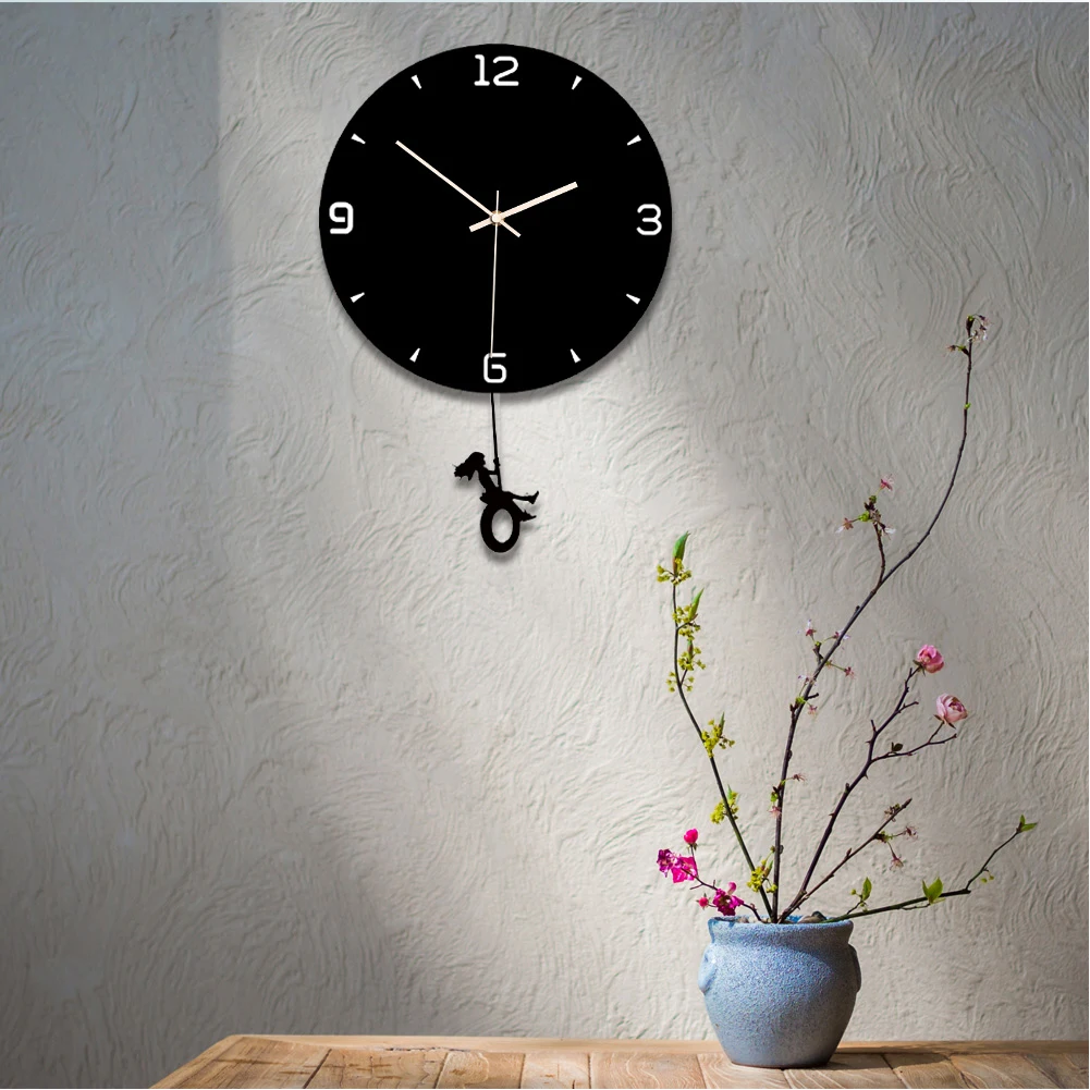 

DIY Cute Acrylic Wall Clock New Clock Watch Wall Clock Quartz Needle Horloge Mirror Stickers Home Decoration Living Room Bedroom