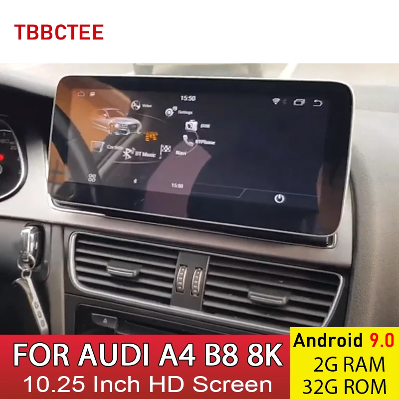Автомобильный мультимедийный плеер, Android 9,0, 2 + 32 ГБ, для AUDI A4 B8 8K 2008 ~ 2016 MMI 2G 3G, авто стерео радио, GPS навигация, головное устройство|Мультимедиаплеер для авто| | АлиЭкспресс