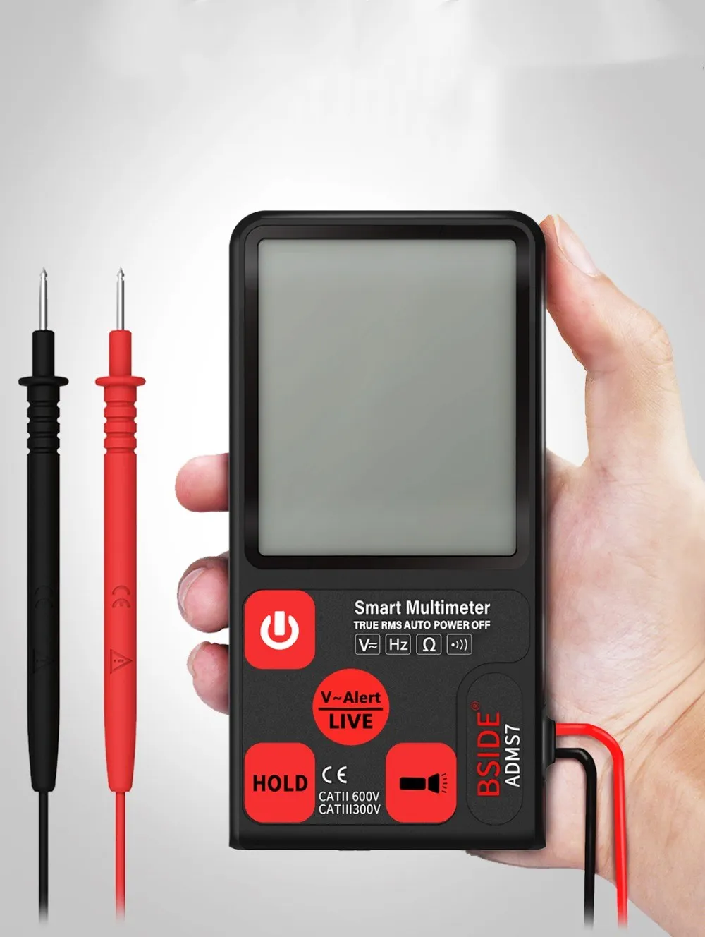 

BSIDE ADMS7 ADMS9 Ultra-Portable Voltage Tester Large LCD Digital Smart Multimeter Triple Display TRMS 6000 Counts DMM