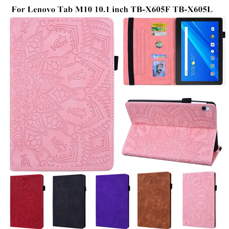 Рельефный чехол с 3D цветами для Lenovo Tab M10 10 1 ТБ X505X планшета отделениями карт