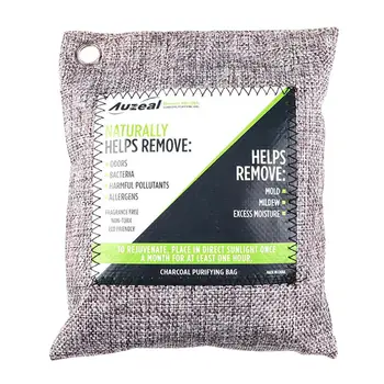 

Hot Sale 2 Bags Bamboo Charcoal Bags Natural Air Purifier, Shoe Deodorizer And Odor Eliminator For Bathroom Travel Use