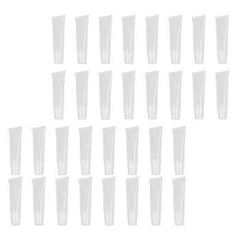 

60pcs 10g Lip Gloss Empty Tubes Lip Pomade Container Lip Balm Soft Tube for Women Girls (White)