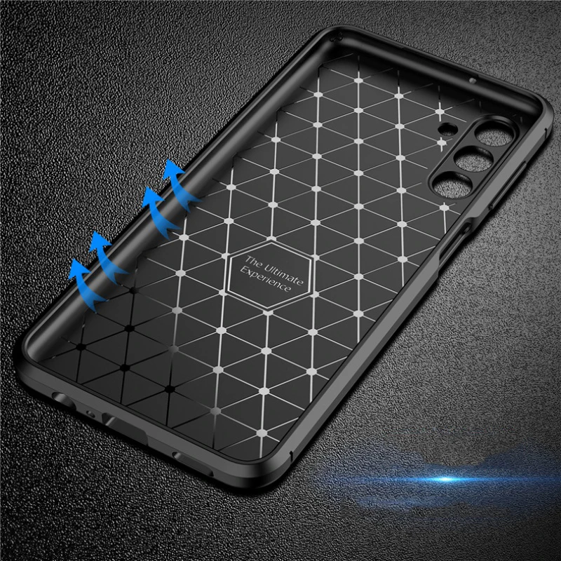  Muokctm for Samsung Galaxy A25 5G 2023 Case, with Tempered  Glass Screen Protector, Shock-Absorption Brushed Flexible Soft Carbon Fiber  Protective Cover for Galaxy A25 5G (Black) : Cell Phones & Accessories