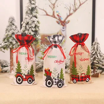 

Merry Christmas Wine Bottle Cover New Year 2021 Christmas Decorations for Home Navidad Xmas Gifts Christmas Bottle Decor Natal
