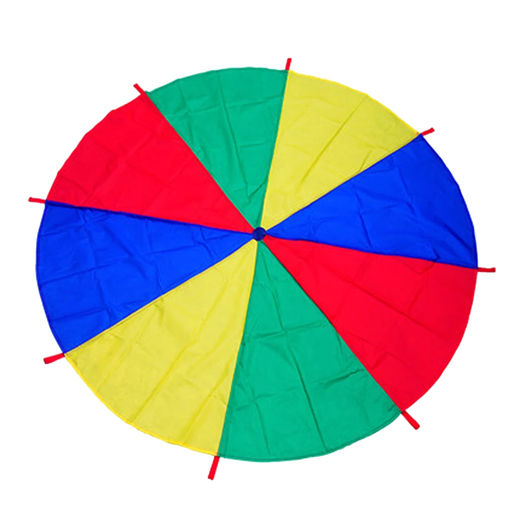 6 Foot Play Parachute with 8 Handles Multicolored Parachute for Kids 