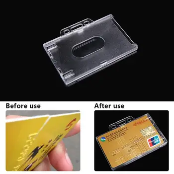 

Waterproof Transparent ID Card Cover ID Card Case ID Card Holder Premium Wear-Resistant Enclosed Labels Portable Business