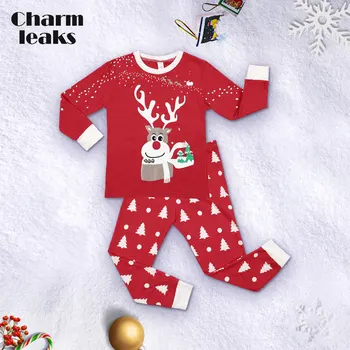 

Charmleaks Kids Christmas Pajamas Set New Xmas Hot Sale Kid Children Sleepwear Nightwear Homewear Set Winter Outfits