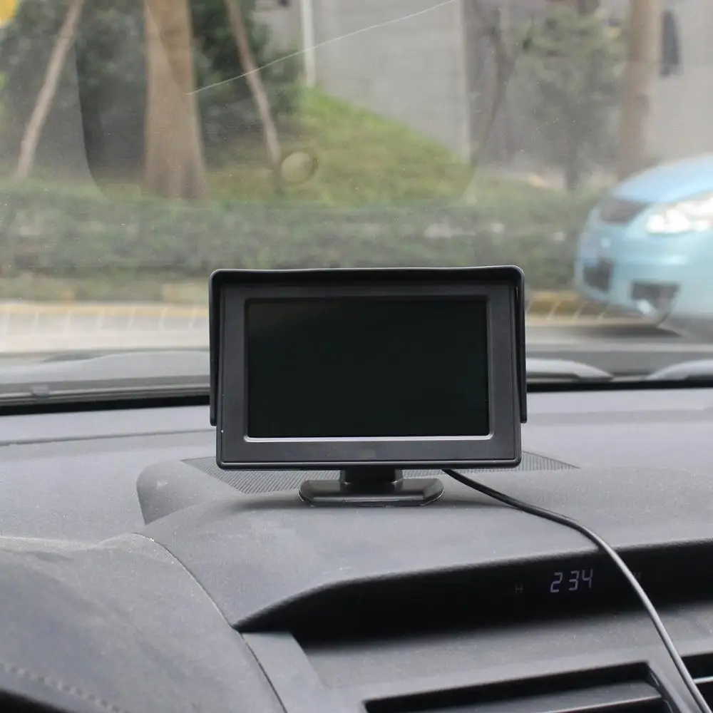 DIYSECUR беспроводной 4," ЖК-дисплей заднего вида автомобильный монитор+ Водонепроницаемый светодиодный Цвет ночного видения обратная видеокамера заднего вида