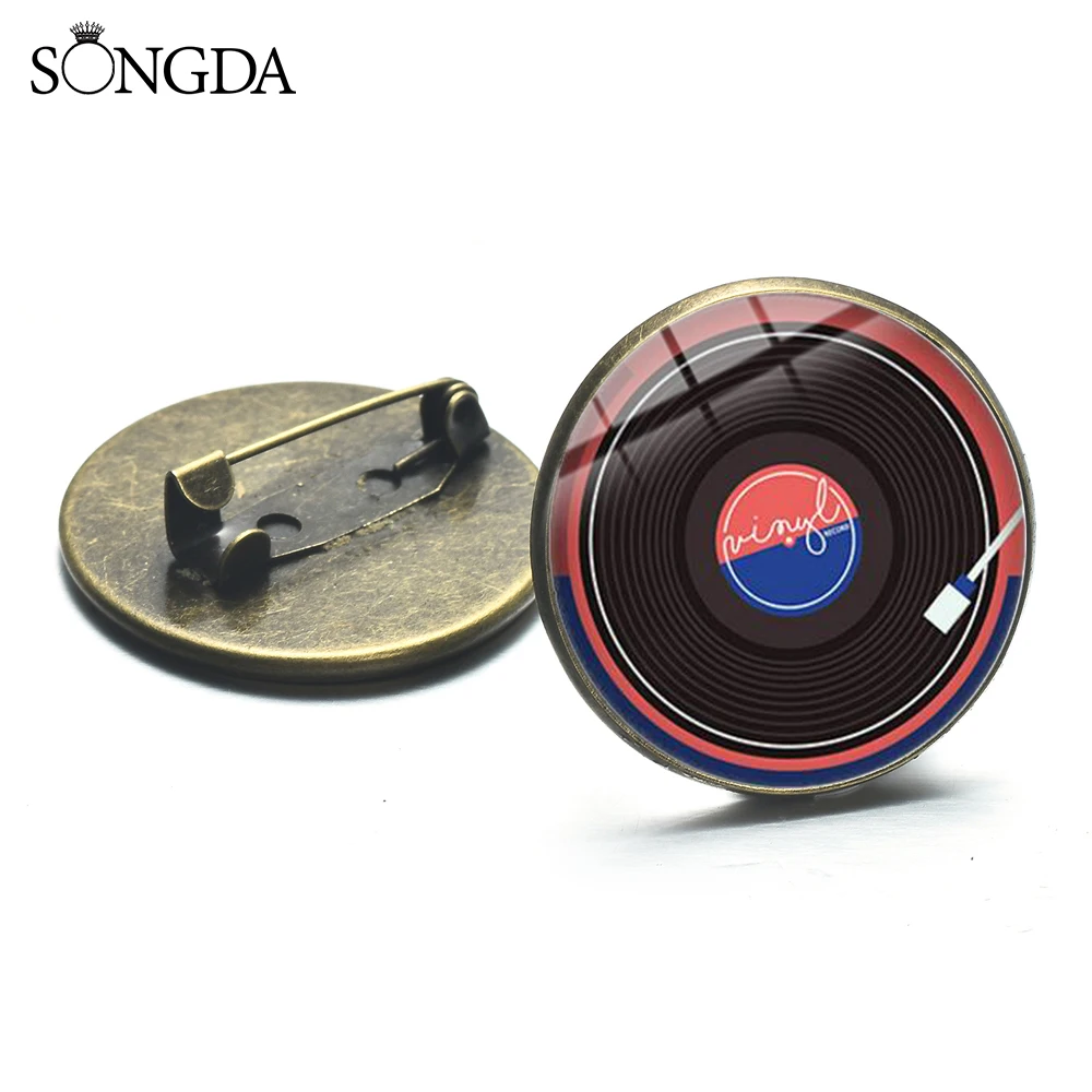 Брошь в стиле панк с виниловыми пластинками ретро | Украшения и аксессуары