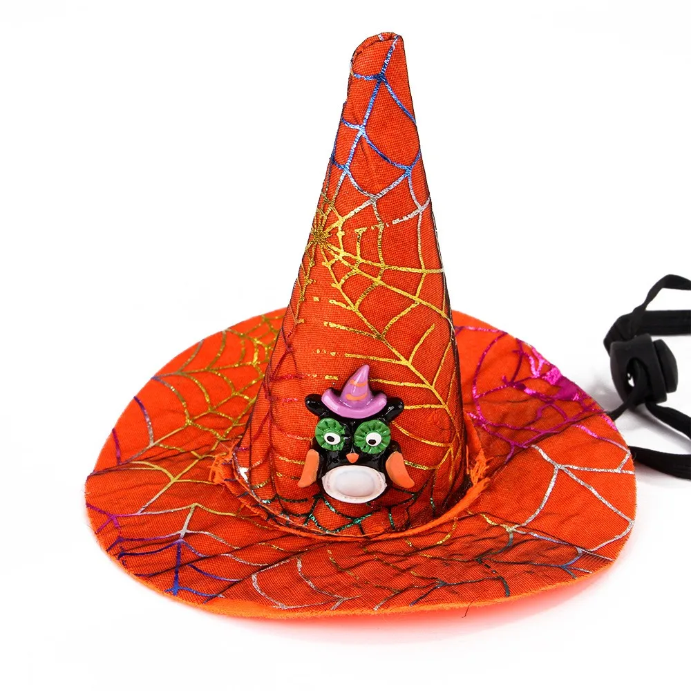 Декоративная шляпа для питомца кошки на Хэллоуин, Забавный головной убор для питомца, для котенка, щенка, собачки, шапка для косплея, вечерние аксессуары для домашних животных для собак/кошек - Цвет: 2