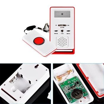 

Security Children With Panic Button Household Wireless Handicapped Elderly Emergency Dialer Alarm System LED Indicator SOS