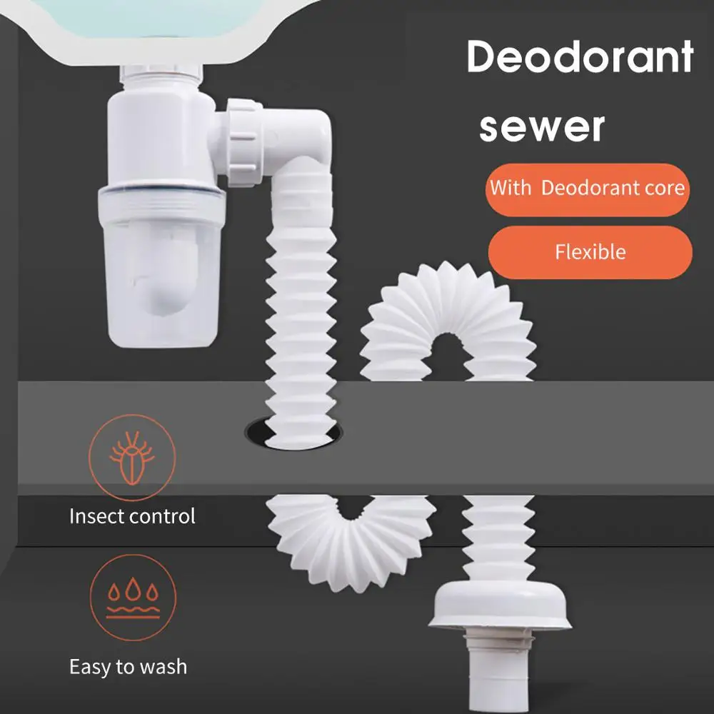 

1 Set Sink Deodorant Launch Pipeline Accessories Kitchen Sink Hose Sink Strainer Drain Pipe Plumbing Supply