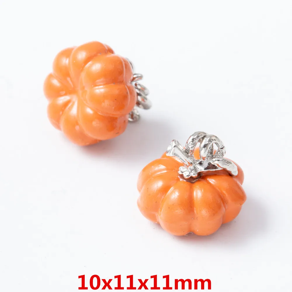 

5pcs Enamel pumpkin Charm Pendant For Women Necklace Pendant Making Alloy Beads Fit Bracelet DIY Jewelry Accessory js2201