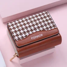 

New Small Lady's Leather PU Wallet Retro Wild Short Women Wallet Female Zipper Folding Hasp Coin Compact Card Bag Credit Clip