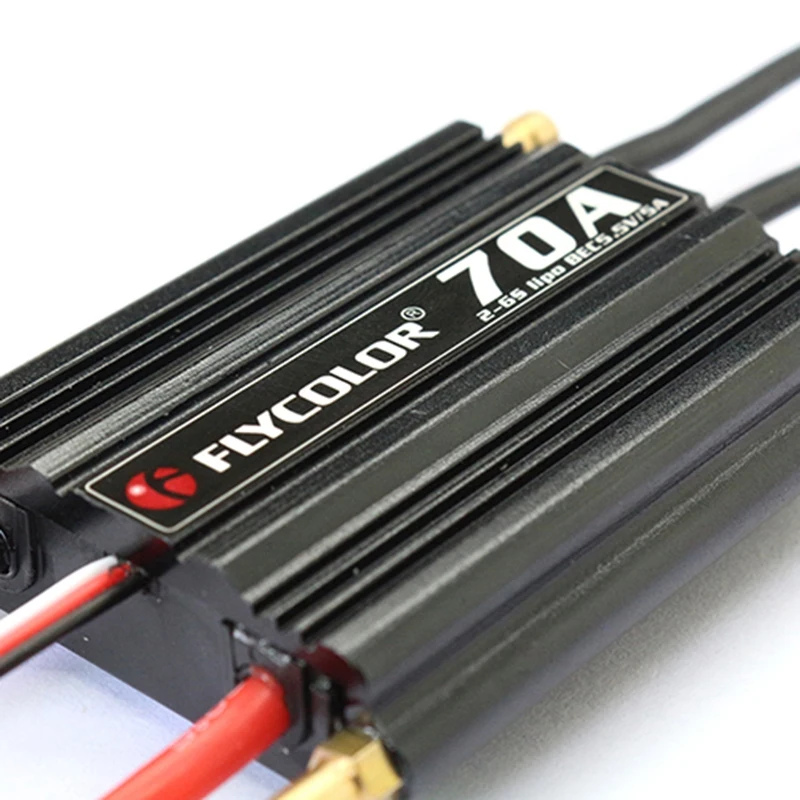 Flycolor 70A бесщеточный ESC для RC лодки 2 6S с 5 V/5A BEC|Детали и аксессуары| |