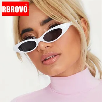 

RBROVO 2019 Vintage Cateye Sunglasses Women Brand Designer Small Frame Cateyes Sun Glasses Luxury Lentes De Sol Mujer