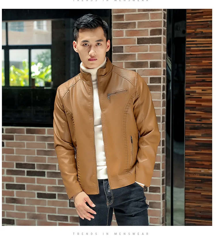 AliExpress из искусственной кожи осенне-зимняя мужская куртка кожаное пальто плюс бархатное моющееся кожаное пальто