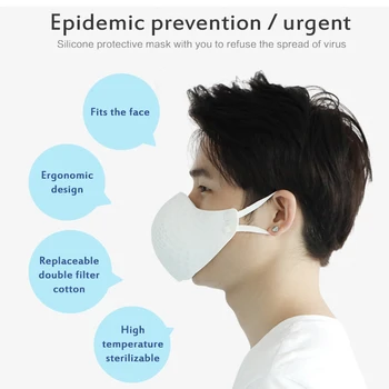 

Reusable Adult Silicone Mask Masks High Temperature Disinfection Mask HEPA Filter Filter Mask