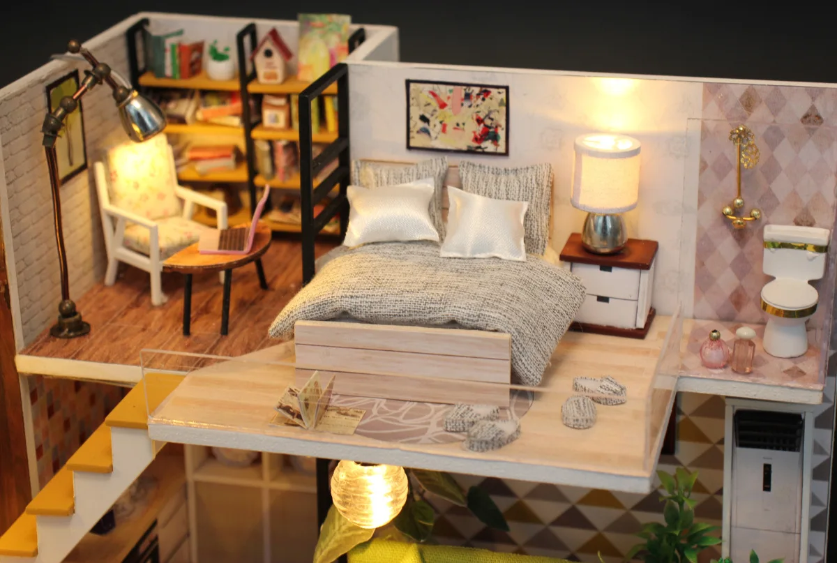 

Handmade Assembled Model Hoomeda-diy New Style Take You Romantic Northern European-Style with Cover with Remote Control Christma