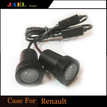 

2PCs LED Car door welcome light Case For Renault Led Logo Light courtesy led car laser projector Logo